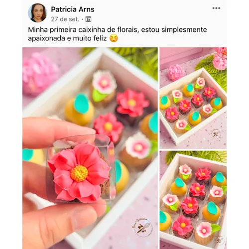 Depoimento da aluna Patricia Arns com sua primeira caixinha de florais