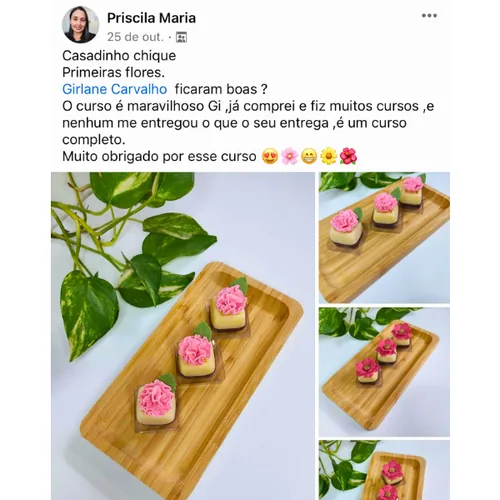 Depoimento da aluna Priscila Maria com casadinho chique
